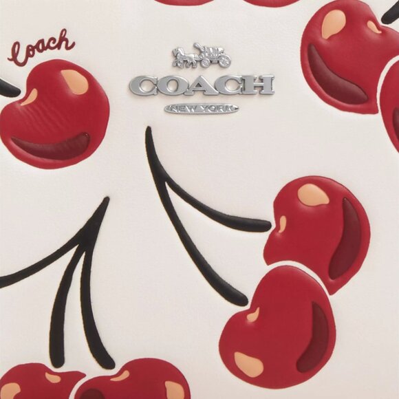 🍒 Coach Snap Wallet With Cherry Print - Picture 4 of 9